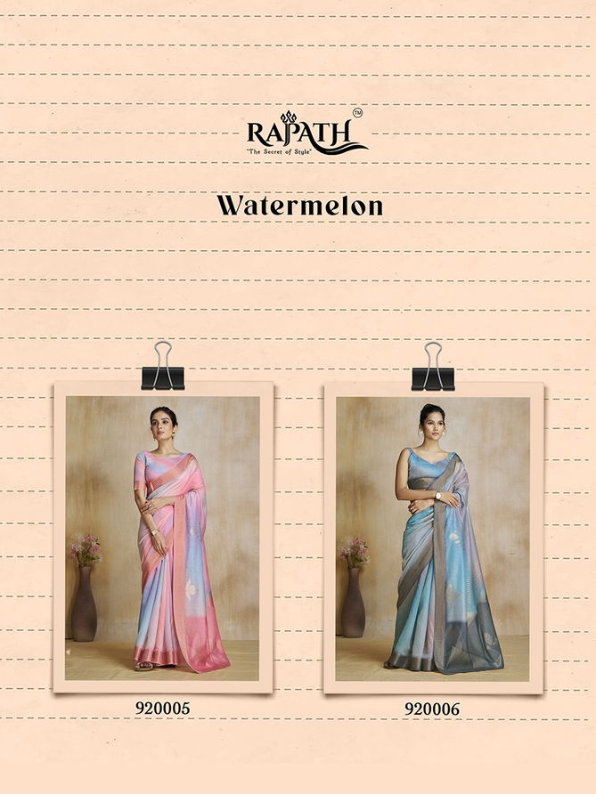 Watermelon Silk By Rajpath Digital Printed Saree Orders In India